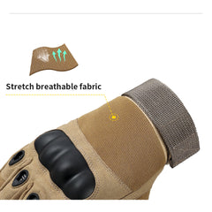OZERO Motorcycle Breathable Full Finger Military Glove Non-slip Outdoor Racing Sport Glove Motocross Protective Glove Men Women