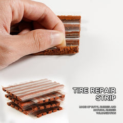 Car Tire Repair Tools Kit with Rubber Strips Tubeless Tyre Puncture Studding Plug Set for Truck Motorcycle