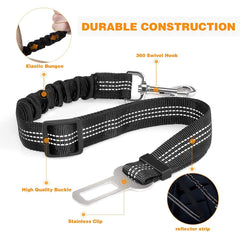 Upgraded Adjustable Dog Seat Belt Dog Car Seatbelt Harness Leads Elastic Reflective Safety Rope Pet Dog Cat Supplies