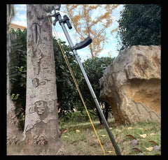 杆高精度 telescopische 高功率红色激光扁平橡皮筋不锈钢户外狩猎弹弓